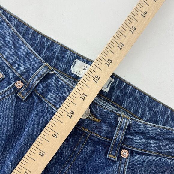 We the Free Mom Jeans Womens 27 Blue Denim High Waist Tapered Leg Medium Wash - Picture 7 of 8